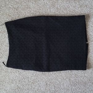 Zip back black pencil skirt